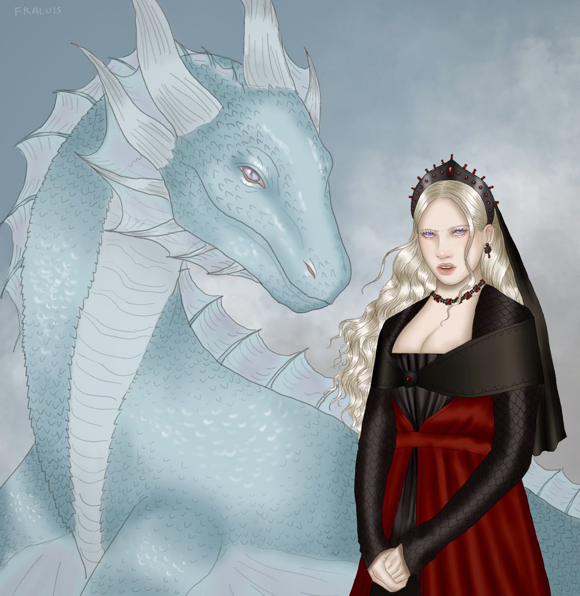 fkadaenerys's tweet photo. “I fed my last husband to my dragon. If you make me take another, I may eat him myself.”

Rhaena Targaryen &amp; Dreamfyre 
#asoiaf #housetargaryen #fireandblood #rhaenatargaryen https://t.co/1G83yiCjEj