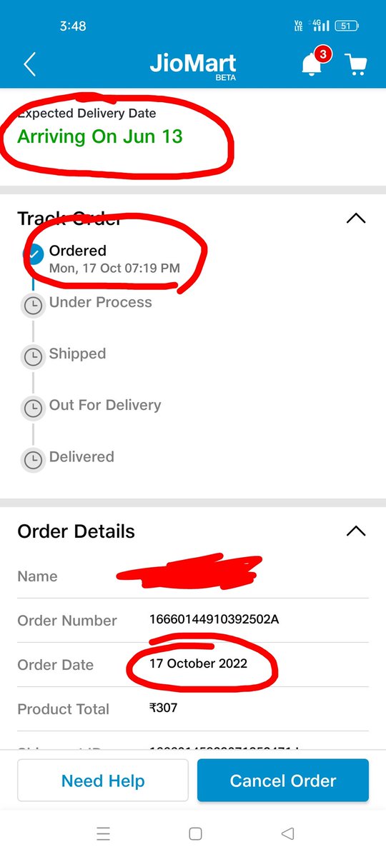 ParagSavsani's tweet photo. @JioMart @JioMart_Support 
Delivery date 13 June ....??? https://t.co/5I5WumTeDg