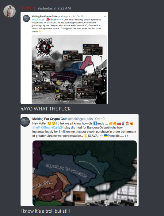 meltingpot_coin's tweet photo. 😉😏😈🚨📬📂We got shooters everywhere HH ✋#alwayswatching #gangstalking @gangstalking #nwo #hoi4 #tonypro https://t.co/KqCQcs9yrY
