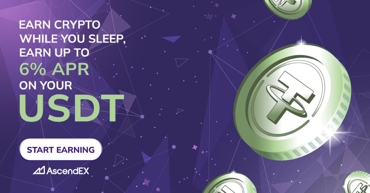 USDTで最大6%のAPRを獲得!
<a href="/tether/"></a>    

今日から稼ごう👉 ascendex.media/3MKeTnb

#AscendexEarn
