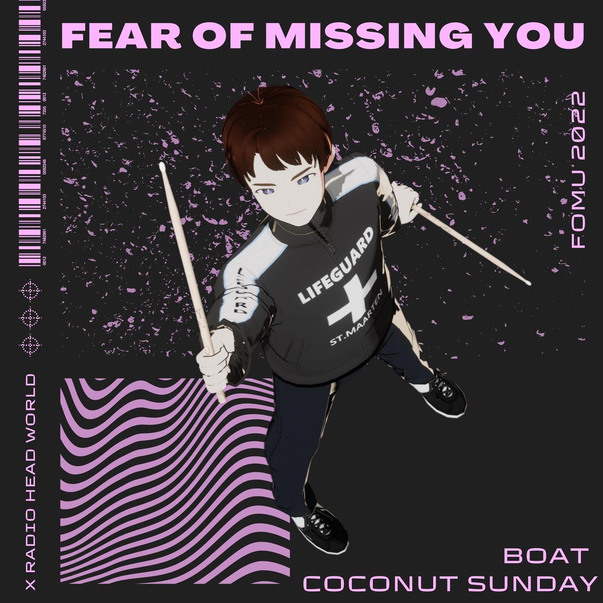 “Fear of missing you” (FOMU), our 1st NFT Single in “Coconut Sunday Universe” collection is coming on Oct 30th! This super rare lyric video is a collaboration between us and <a href="/SirirojoXnft/">Radio Head WORLD</a> ! Artwork by @NichadaPiezo 🔥💜
#fearofmissingyou. #CoconutSunday
#Metaverse #Nft #MusicNFT
