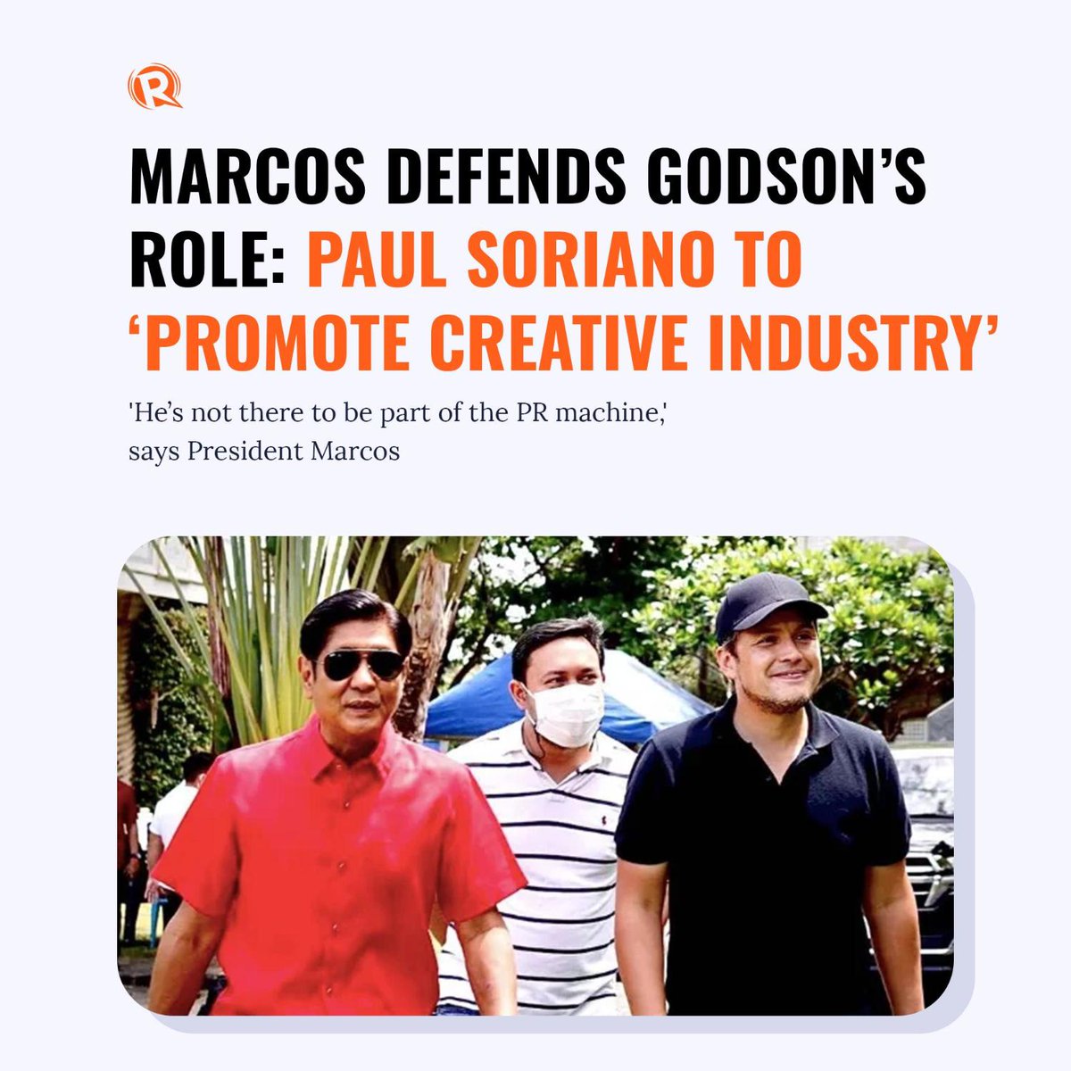President Ferdinand Marcos Jr. on Wednesday, October 26, defended the appointment of godson director Paul Soriano as his communications adviser, saying it seems to have been “misunderstood.” READ: rappler.com/nation/marcos-…