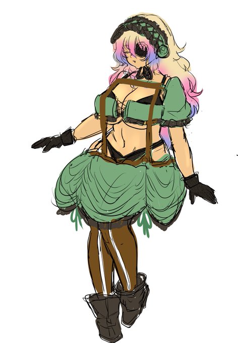 ゴスロリ着せたいなと思ったけどなんかやくわかんなくなったやつ 