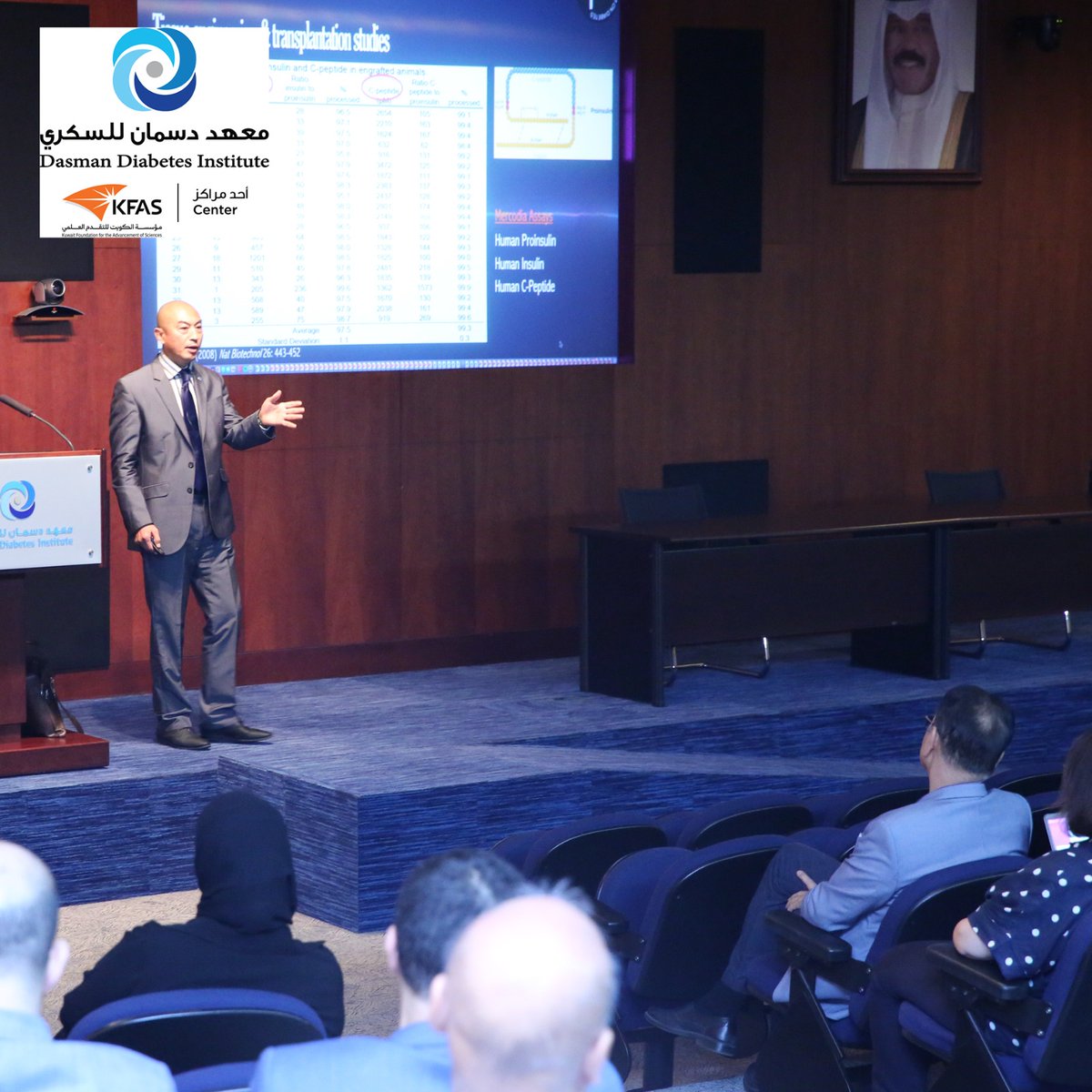dasmaninstitute's tweet photo. DDI held a scientific lecture delivered by guest speaker Dr. Jibin Chi on Diabetes Management
عقد معهد دسمان للسكري محاضرة علمية حول التحكم بمرض السكري ألقاها الدكتور جيبن تشي مؤخرا.
#KFAS #kuwiat #الصحه_العامه #الكويت https://t.co/wiAySaBYru