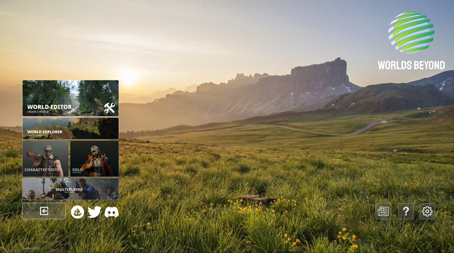 WorldsBeyondNF's tweet photo. 👀 Sneak Peek of our WIP Portal Homescreen with access to

🏗️World Editor
🗺️World Explorer
👨‍🔧Character Editor
🎮Single &amp; Multiplayer Game Modes

Teaser Trailer &amp; Tech Stream Vids Coming Soon

Interact with our posts for a chance of WL❤️

#NFTs #Unity #NFTCommunity #P2E #Metaverse https://t.co/mm2n8XxBbk