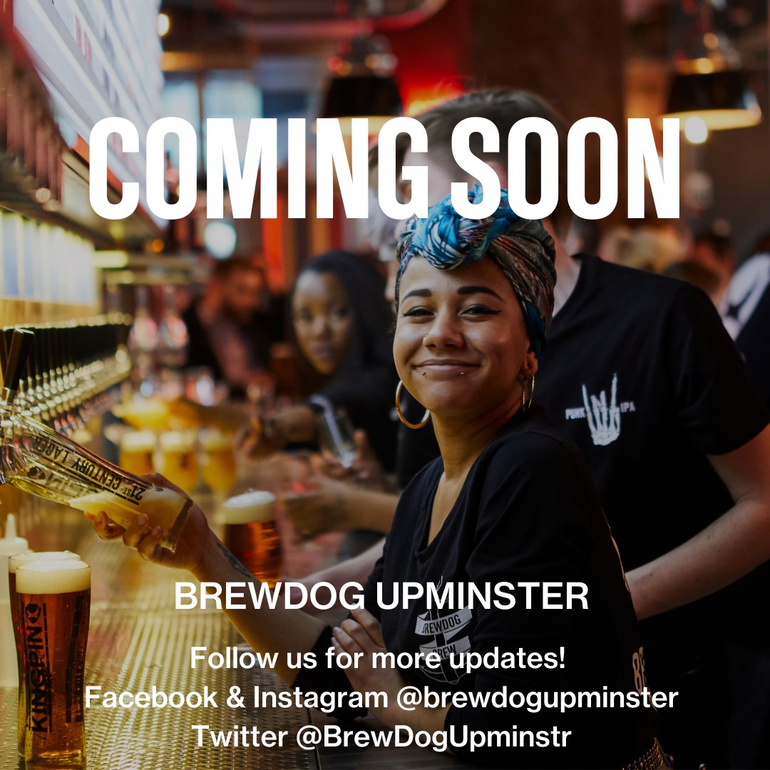 BrewDogUpminstr's tweet photo. The dog is coming! We can't wait to welcome you to #BrewDogUpminster. Launch date to be revealed…
#BrewDog #brewdogupminster #brewdogbar #craftbeer #craftbeerphoto #beerstagram #beerlover #craftbeerpics #Essex https://t.co/YPjcsJxcI6