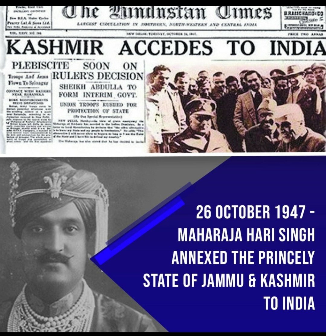 VivekKampasi's tweet photo. Heartiest Congratulations
Celebrating the 75Years Of Instrument Of Accession Of #JammuKashmir #VilayDivas By #MaharajaHairSingh Jee to #India
#instrumentOfAccession #JammuAndKashmir
#JK_AccessionDay #26_October_1947 https://t.co/TWAJXhjelo