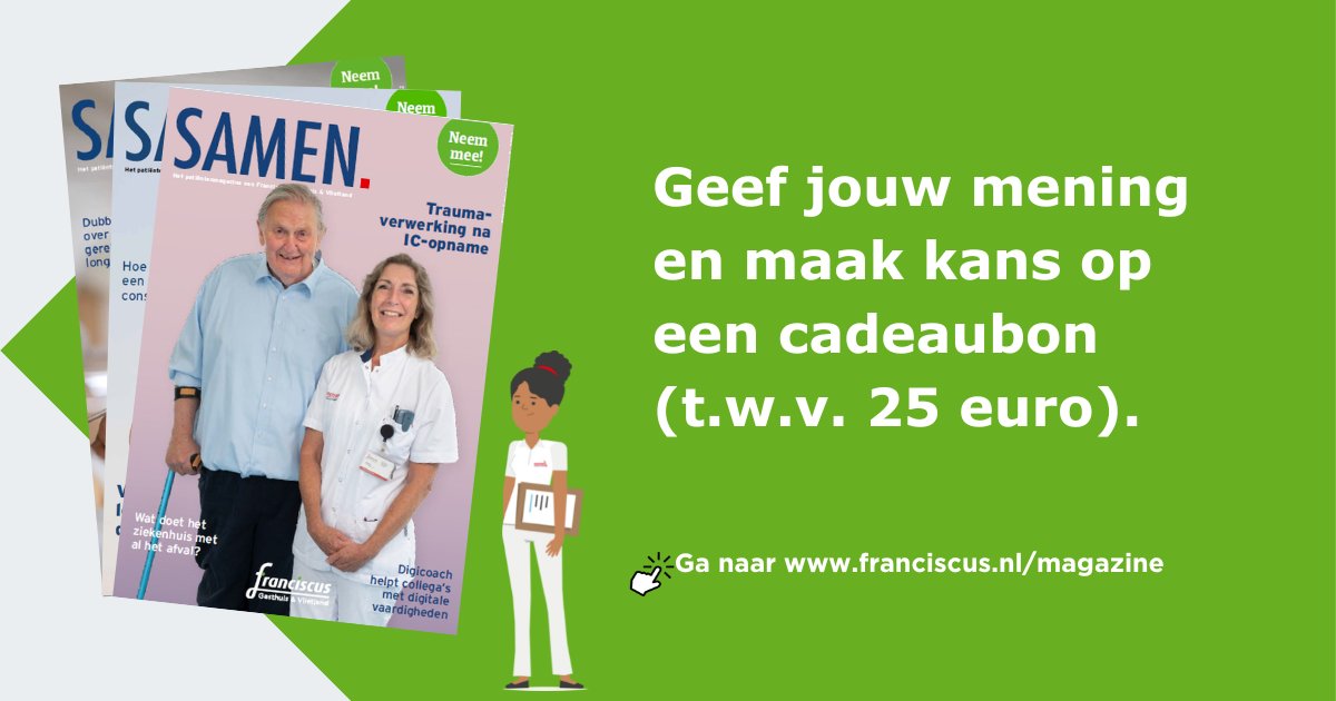 Jaarlijks onderzoeken wij wat onze lezers van het magazine vinden. Want dat betekent verbeteren! Het invullen van de enquête duurt 3 minuten. Geef jouw mening en maak kans op een cadeaubon (t.w.v. 25 euro). Help jij mee? 👉 bit.ly/3CTPnbM  #lezersonderzoek