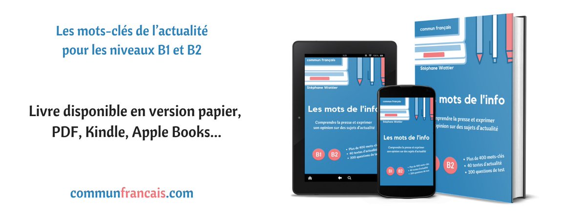 communfrancais2's tweet photo. Avec "Les mots de l'info B1-B2", apprenez le vocabulaire essentiel de l’actualité aux niveaux intermédiaires.
Découvrez le livre au format PDF dans la boutique de Commun français :
https://t.co/hVJGUWzAEW
#fle #vocabulaire #actualité #delfb1 #delfb2 https://t.co/R5ipYHArEU