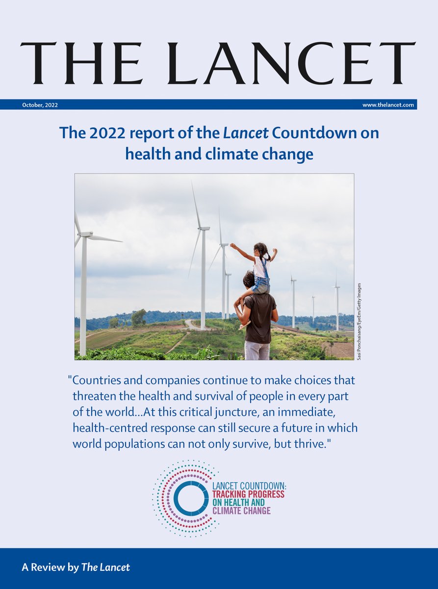 Generations in jeopardy—New @LancetCountdown report reveals governments' and companies' persistent over-dependence on #FossilFuels is threatening a liveable future for us all. Access the 2022 update: hubs.li/Q01qfVHL0 #LancetClimate22