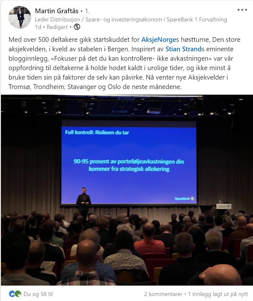 ♥️ innhold som skalerer!

Fra blogginnlegg til innlegg med <a href="/Martin_Graftas/">Martin Graftås</a>  på #denstoreaksjekvelsen

Les originalen her 👇 blogg.odinfond.no/fokuser-kan-ko…