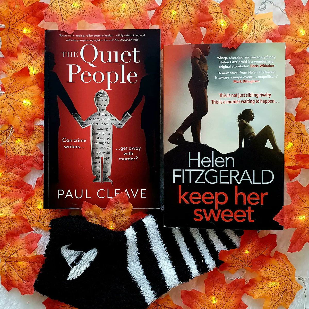 Day 26 of the #Orentober photo challenge: books and socks. I chose my witchy @FairyLoot socks and two @OrendaBooks that knocked them clear off: #QuietPeople by @PaulCleave and #KeepHerSweet by @FitzHelen. 📚🧦📚 instagram.com/p/CkKw_QgLjEL/…