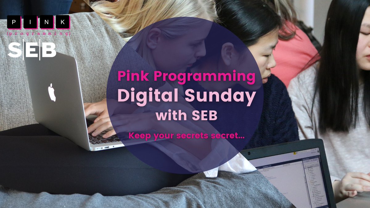 PinkProgramming's tweet image. Shhhh… 🤫 it’s time to learn how to keep your secrets secret! Pink Digital Sunday with @SEBGroup on November 13th is all about security and secret management. Join us digitally or in Stockholm to learn what every developer should know about security: …gramming-sunday-seb-2.confetti.events