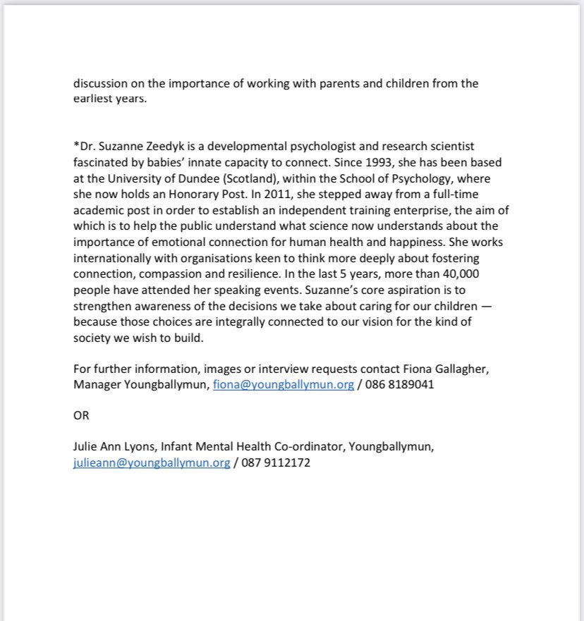 young_ballymun's tweet photo. @young_ballymun press release in advance of the event on Thursday- Ballymun’s Future Begins with its Babies @rtenews @RTENewsAtOne @drivetimerte @IrishTimes @irishexaminer @Independent_ie @TodaywithClaire @KatieGHannon https://t.co/tLjSmMt6z8