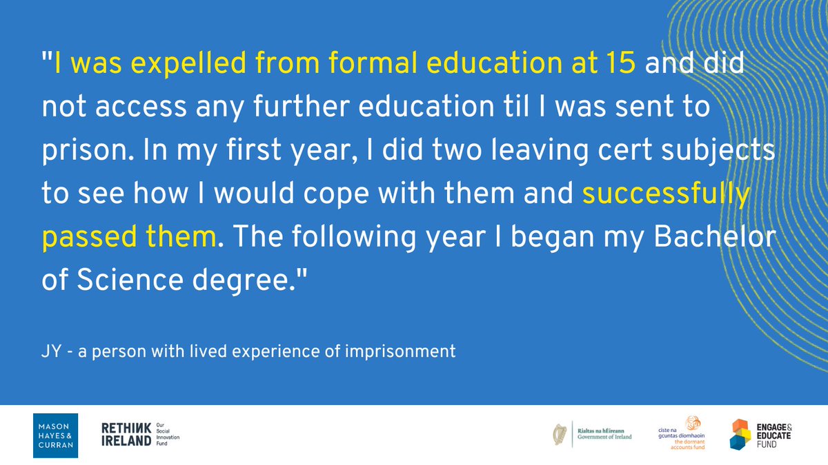 A story of triumph through #education. Sometimes taking that first step can be the biggest hurdle to overcome. Find out more about how we help empower people through the #EngageandEducate Fund at: rethinkireland.ie/awarded_fund/e…