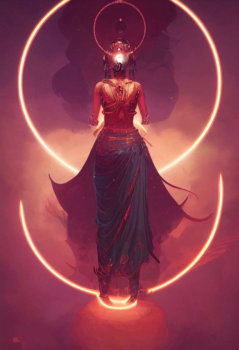eoly23's tweet photo. Midjourney is pretty excellent for sci-fi illustration. I finally get to indulge in Zelazny’s God of Light with visuals. https://t.co/xSwohM8aVn
