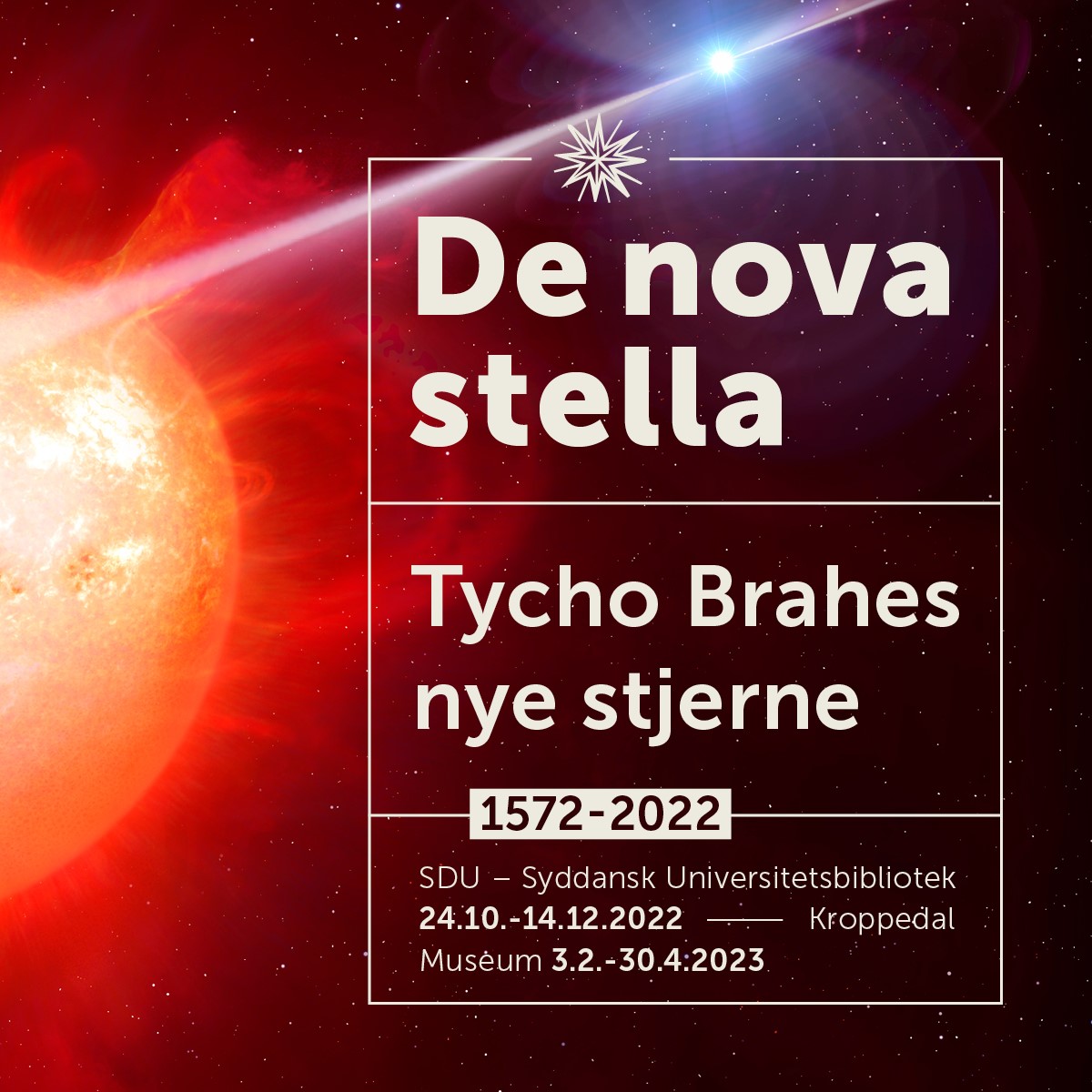 In collaboration with Museum Kroppedal, the library marks the 450th anniversary of Tycho Brahe's discovery of the new star - De Stella Nova. The exhibition illuminates both the astronomer and the private Tycho Brahe. Come and see it in the library's atrium on Campusvej. #SDU