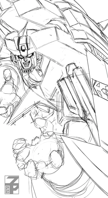 Also a Mazin Starscream work in progress. I love @naototsushima-sensei's design for him! 