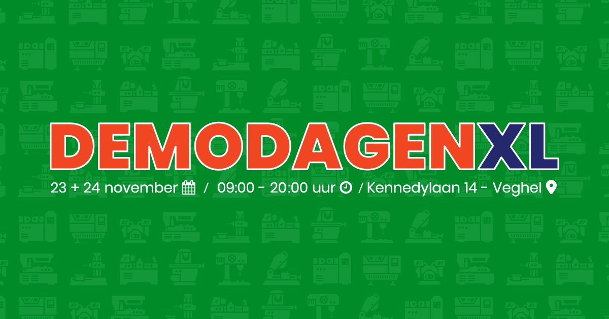 Huvema's tweet photo. Kom op 23 + 24 november a.s. naar de DEMODAGENXL voor professionals. Wij geven dan demonstraties van de werking van onze machines en je kunt zelf de eigenschappen, mogelijkheden en voordelen van onze machines ervaren. 
https://t.co/wufURXFsPu https://t.co/E58p0P8FDN