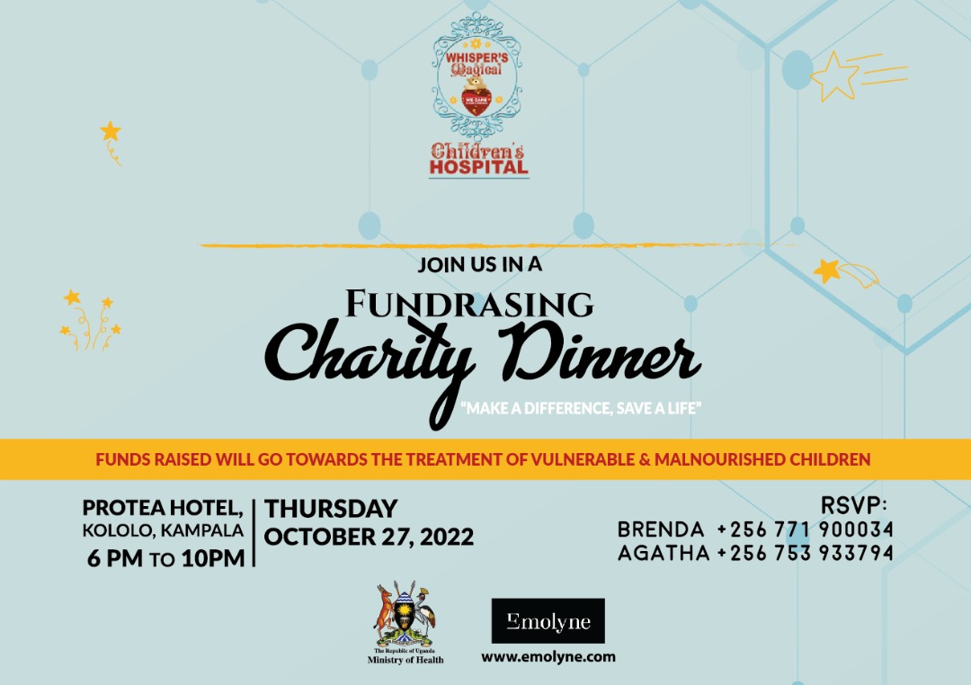 WhisperHospital's tweet photo. Tomorrow is the day💃💃. Get your ticket and join us as we raise funds that will go towards the treatment of vulnerable and malnourished children❤️
#WhispersFundraisingDinner
#SaveALife
#MakeADifference
#LovingCaring
#TeamWhisper
@MinofHealthUG, @stanbicug. https://t.co/ghenUuB1a7