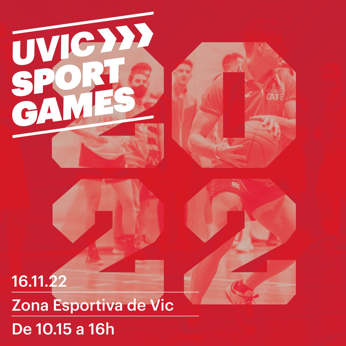 📢Apunta't a la 2a edició dels UVic Sport Games, la jornada esportiva universitària oberta a alumnes, professorat i PAS 📅16.11.2022 ⏲️De 10.15 a 16 h 📍Zona esportiva de Vic Informació👉uvic.cat/sport-games Inscripcions👉bit.ly/3WgaL2L