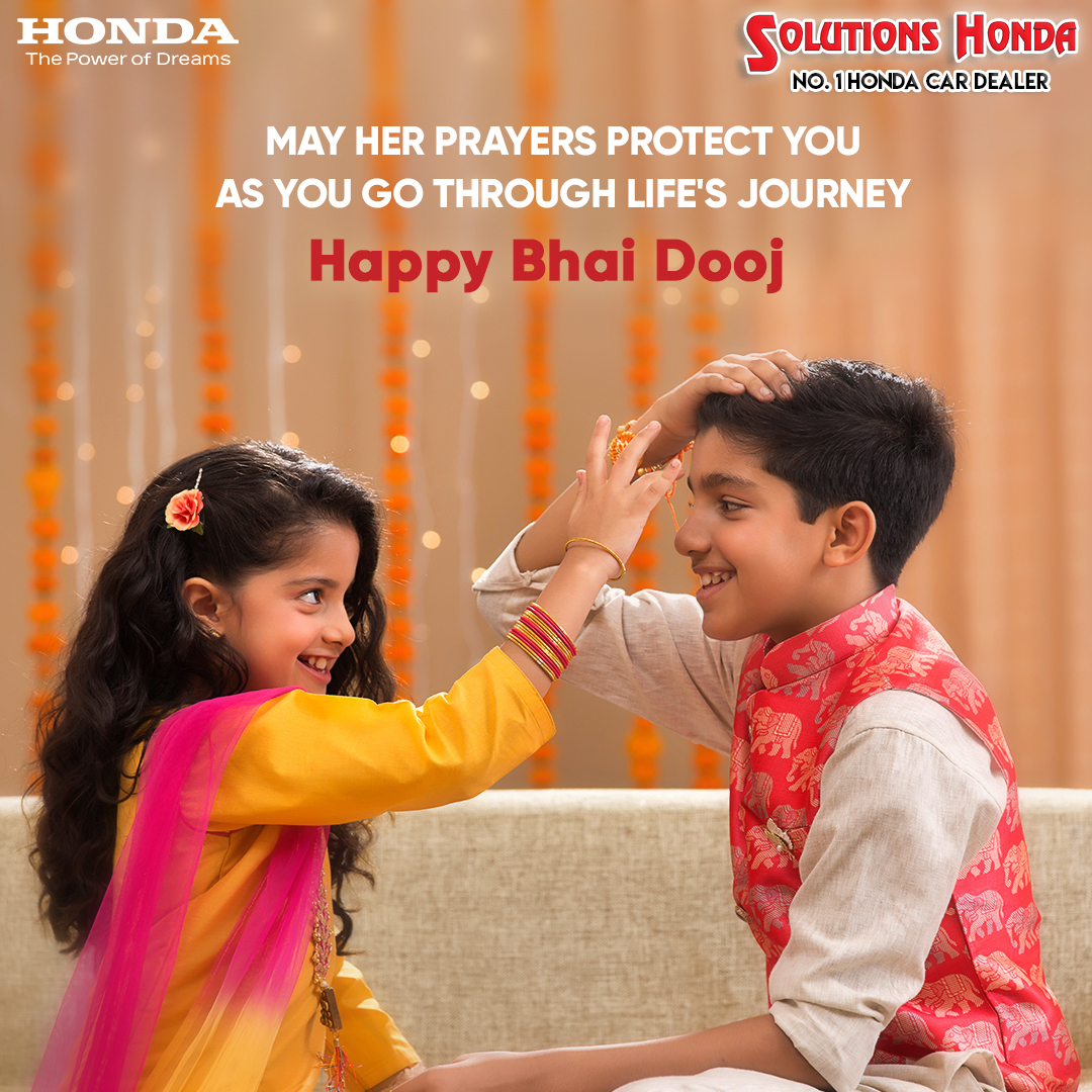 SolutionsHonda's tweet photo. Love and Laughter, pain and happiness, the bond of brother and a sister drive through all. May this Bhai Dooj strengthen that bond even more.
#BrotherSister #Bhaidooj #bond #love https://t.co/9tRxzmUziu