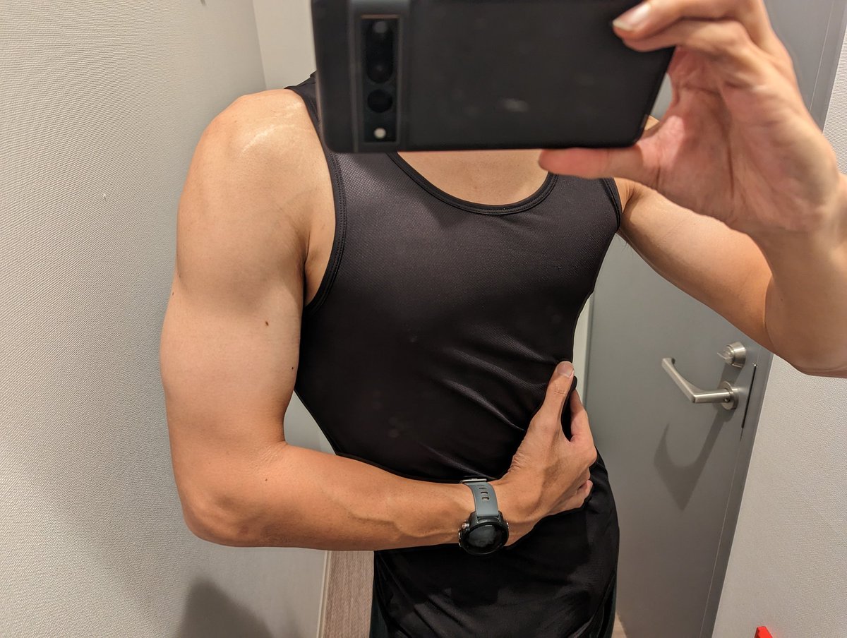 病み上がりに背中トレと腕トレをしたぞ!エイエイ!🦾🐱🦾 