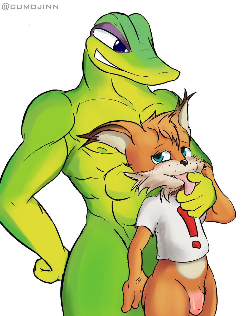 CumDjinn's tweet photo. Honored to draw this Gex X Bubsy art for two wonderful streamers @chainsaw_alice and @swirldrop. Thank you both for informing me that this is your OTP, I hope you enjoy this image fellow Gex enthusiasts. #gexsweep https://t.co/QAKXinohze