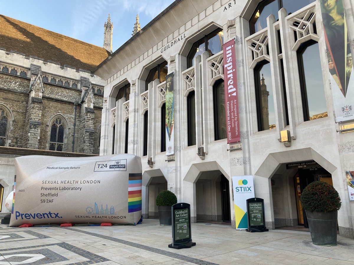 stiix_sti's tweet photo. The impressive @SHLdotUK #pride balloon is showing the way for delegates as we start the day for the first #stiix conference here at Guildhall in London. https://t.co/ZMiduSboIn