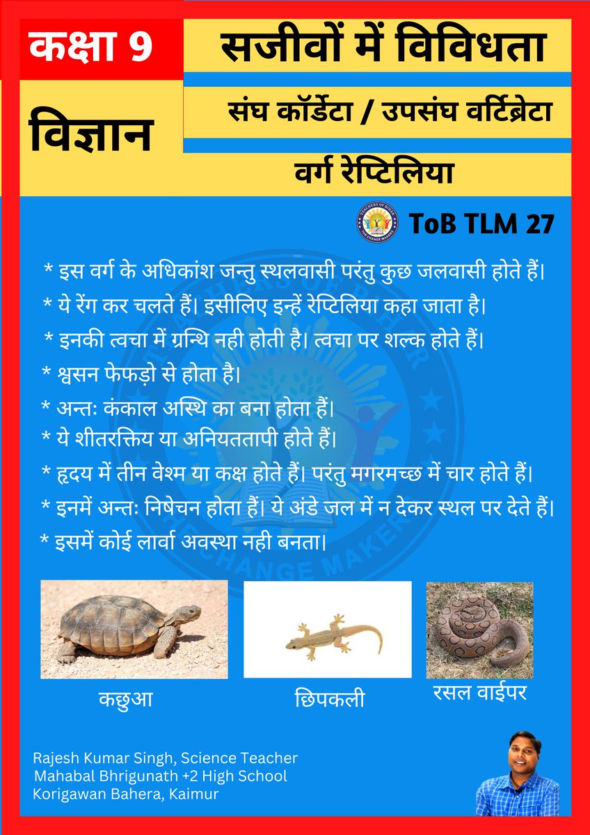 Rajeshsirkaimur's tweet photo. Today's TLM
Subject- Science
Class - 9
Lesson - Diversity In Living Organisms
#TLM
#TeachingAids
#TeachingLearningMaterials
@teachersofbihar
@scertbihar https://t.co/Hgh34KYHPG