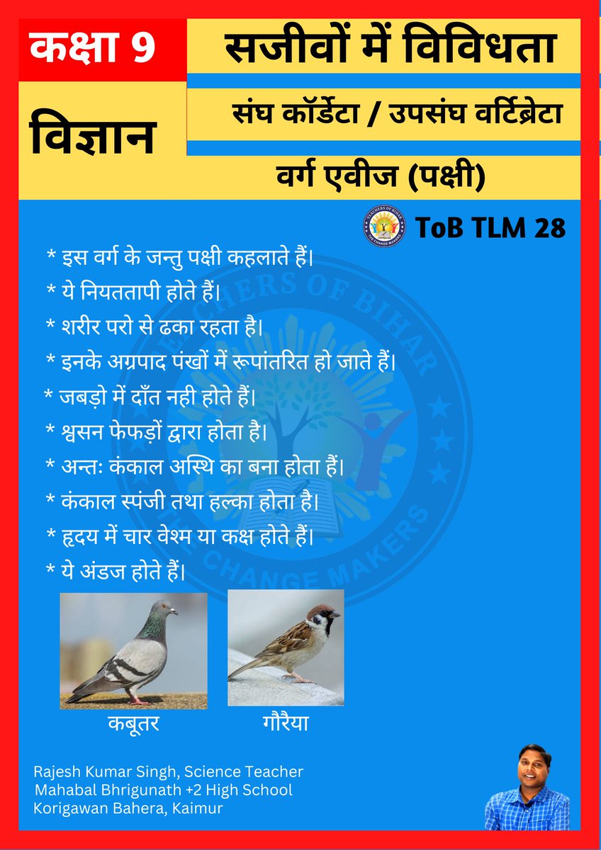 Rajeshsirkaimur's tweet photo. Today's TLM
Subject- Science
Class - 9
Lesson - Diversity In Living Organisms
#TLM
#TeachingAids
#TeachingLearningMaterials
@teachersofbihar
@scertbihar https://t.co/Hgh34KYHPG