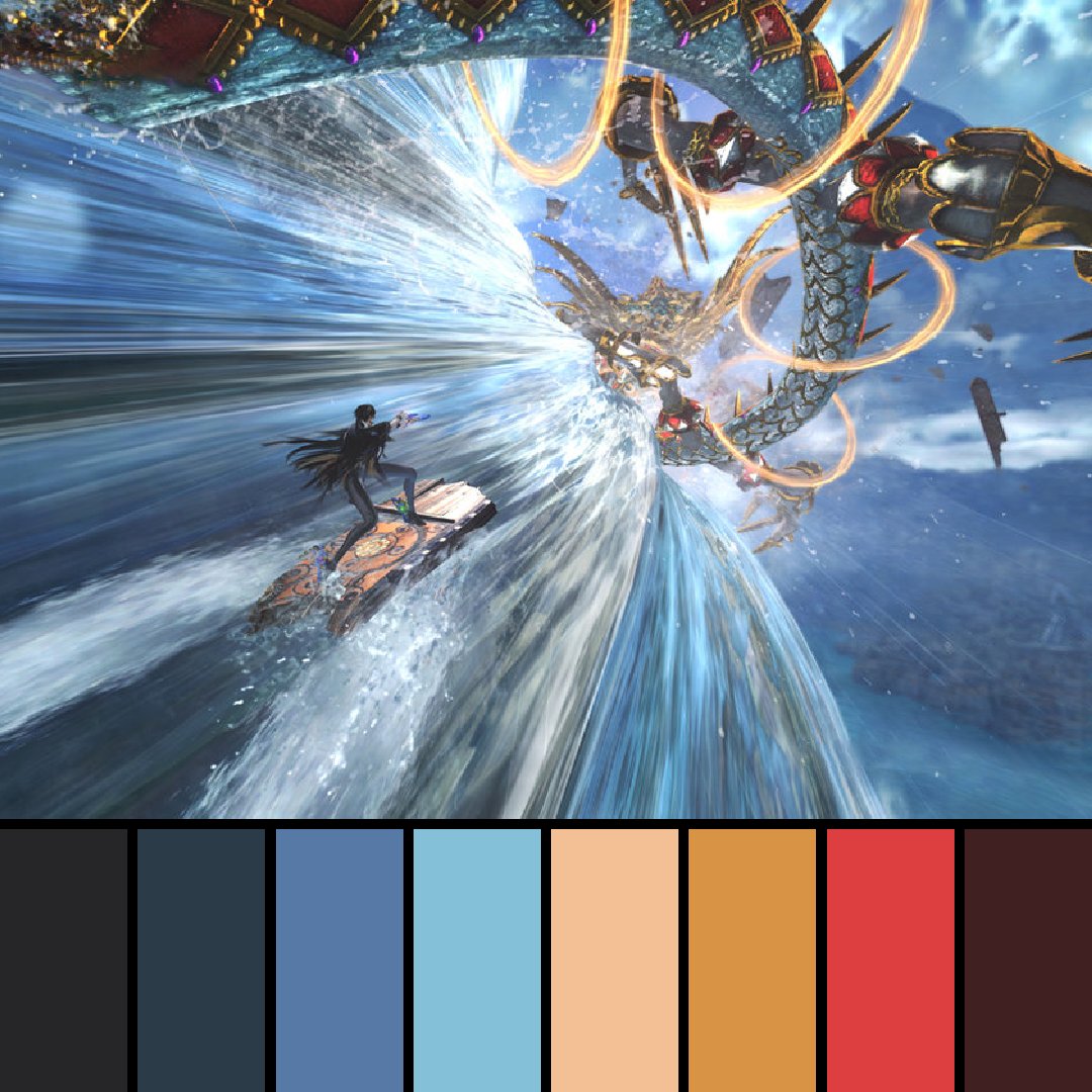 GameColors2's tweet photo. Bayonetta Trilogy by Platinum Games.

#baynonetta #platinumgames #nintendo #nintendowiiu #wiiu #nintendoswitch #switch #colors #colorpalette #gaming #videogames #bayonettatrilogy #bayonetta2 #bayonetta3 #witch #dmc #devilmaycry #haircut #longhair https://t.co/ru9D7i4ks2