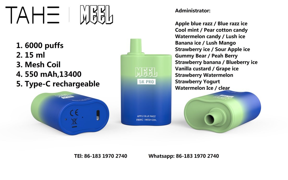 lillian0502's tweet photo. MEEL vape: 15ml with 6000puffs
Warning: the product is for adults only!!!
#vape #vapor #vaping #vapefam #vapewholesale #vapor #vapedaily #vapeshop #vapefam #vapes https://t.co/c7YxSbPWre