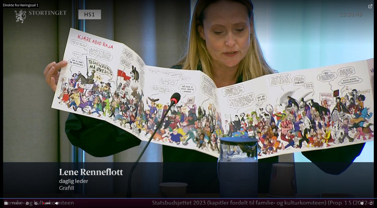 Grafill's tweet image. Det er nå et helt kritisk behov for å øke midlene til tegneserier i Kulturrådet. I går fikk vi argumentere vår sak i Stortingets familie- og kulturkomité. Med på høringen var Tegneserietoget, et symbol på opprøret fra norske tegneserieskapere.🚀 
grafill.no/nyheter/grafil…