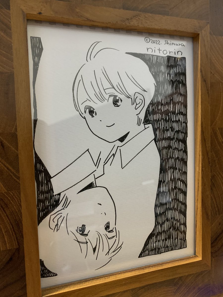 sonico1225's tweet photo. 行ってきた。志村先生の絵に囲まれて幸せ夢空間だった…。めちゃくちゃ運良くにとりんの原画買えてめちゃくちゃ嬉しい〜い！ #まじわる中央感情線 https://t.co/2Jt5rIg5wm