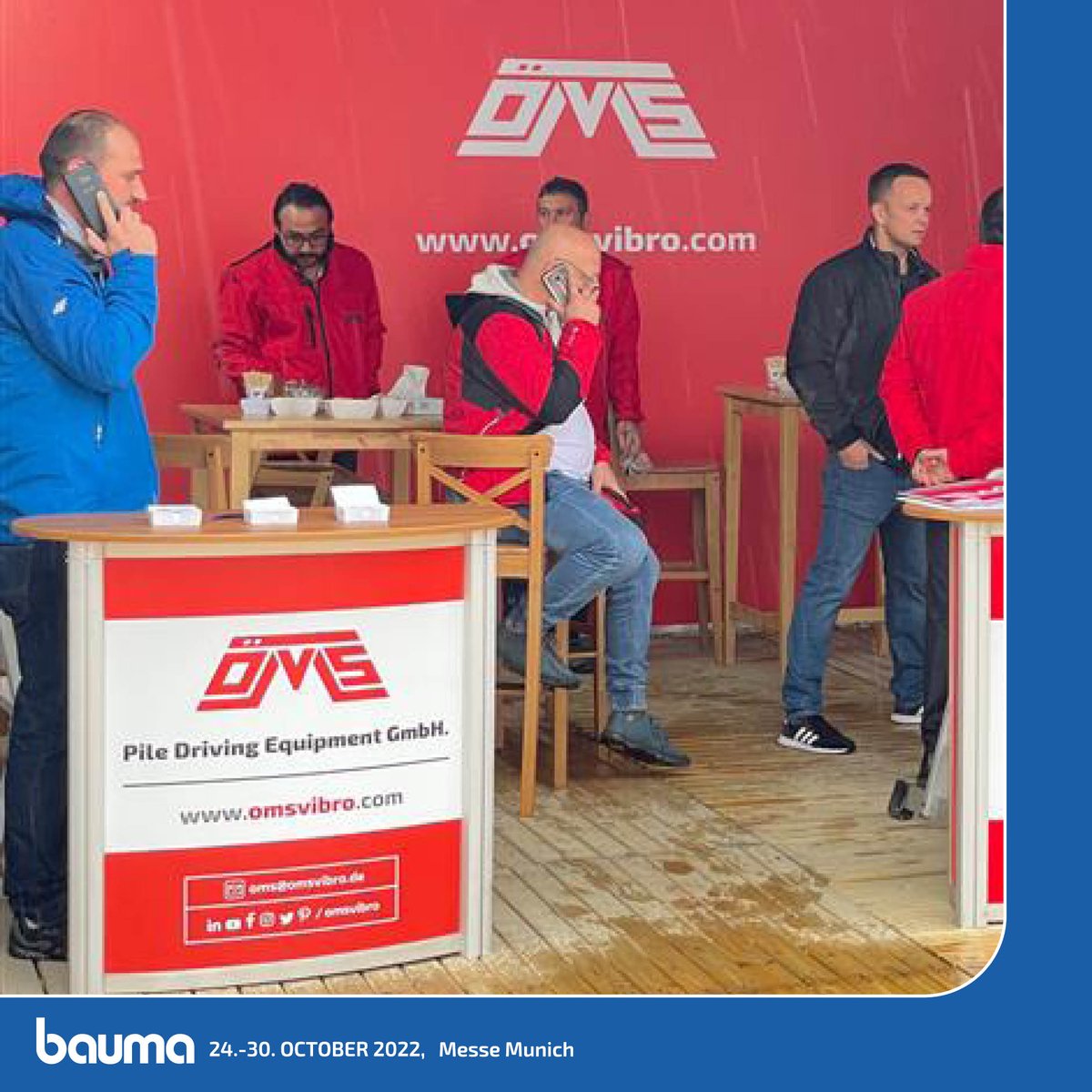 omsvibro's tweet photo. 🤜🤛 Welcome to OMS Booth 519/3 @Bauma2022!
👀 Looking forward to meet you at the exhibition!
#VibroHammer #PileDrivingEquipment #StoneColumnEquipment #Vibroflot #WickDrain https://t.co/z2z50FRrbF