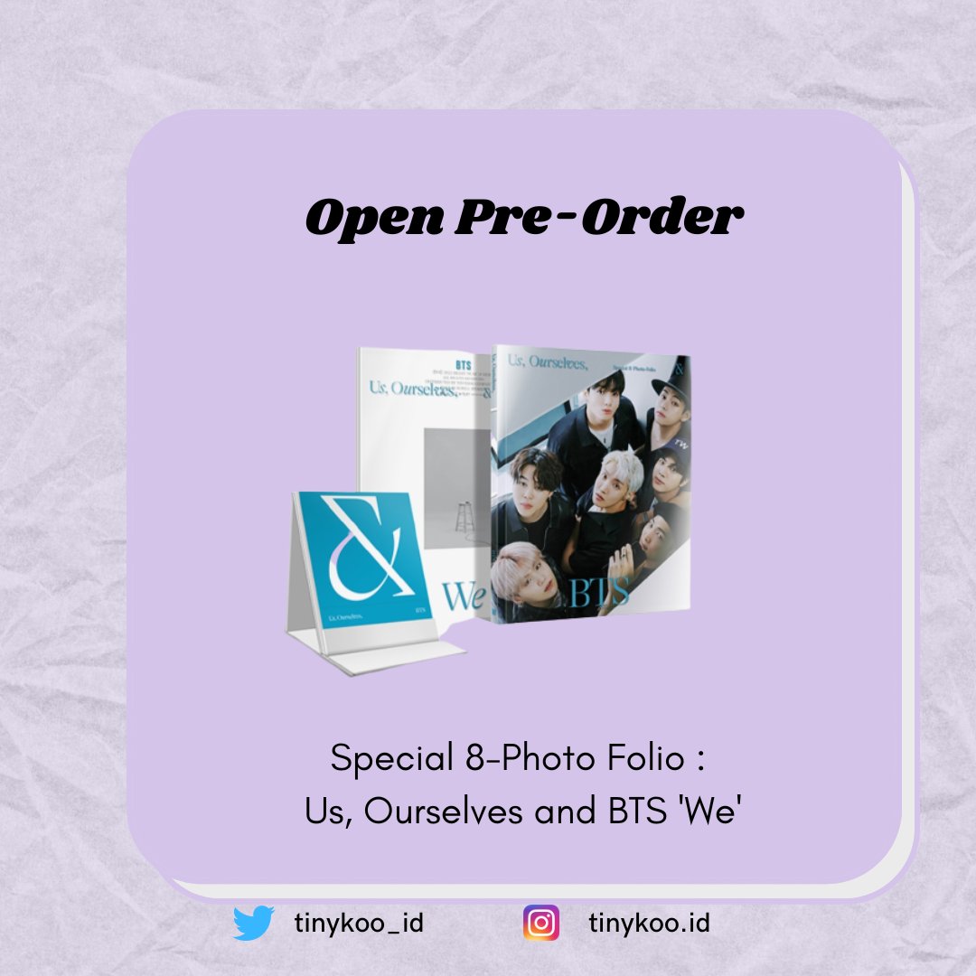 tinykoo_id's tweet photo. [OPEN PO SPECIAL 8 PHOTO-FOLIO : OURSELVES AND BTS 'WE']

💸 525k est 650g
DP 300k

💸 SET 730k est 1kg
DP 500k

✅ Cicilan
✅ EMS + Tax
🚚 Shopee
🏠 Bekasi
💸 BCA/Mandiri/DANA/Shopeepay https://t.co/NoQMchXbOJ