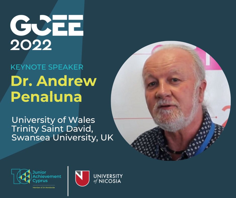 The 2nd speaker at the 1st Global Conference in Entrepreneurship Education will be Dr Andrew Penaluna from the University of Wales Trinity Saint David, Swansea University, UK. 💚💙