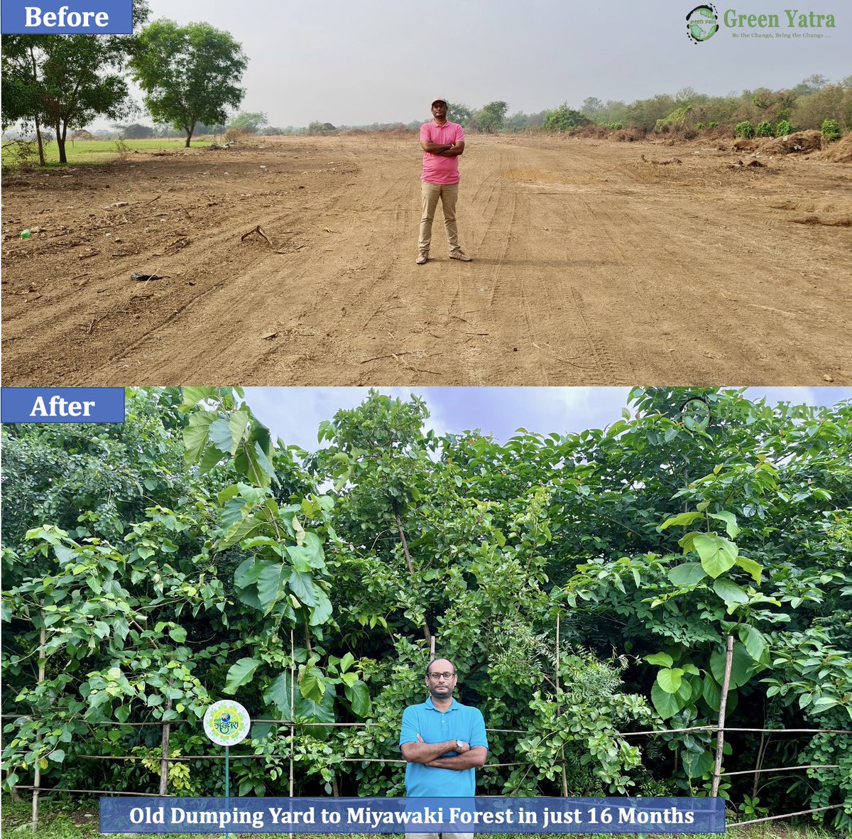 Greenyatra's tweet image. #Transformation
#DumpingYard to Quality Local #Native #UrbanForest in just 16 Months
#Leachate Lake to #Fresh Rain Water Lake in just a few months

#MiyawakiForest #GreenYatra