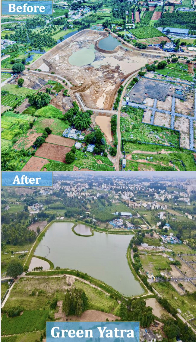 Greenyatra's tweet image. #Transformation
#DumpingYard to Quality Local #Native #UrbanForest in just 16 Months
#Leachate Lake to #Fresh Rain Water Lake in just a few months

#MiyawakiForest #GreenYatra