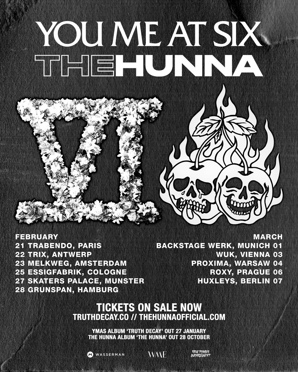 EUROPE TICKETS ON SALE NOW. CAN’T WAIT TO SEE YOU ALL 🔥 🍒
Tickets: truthdecay.co/live