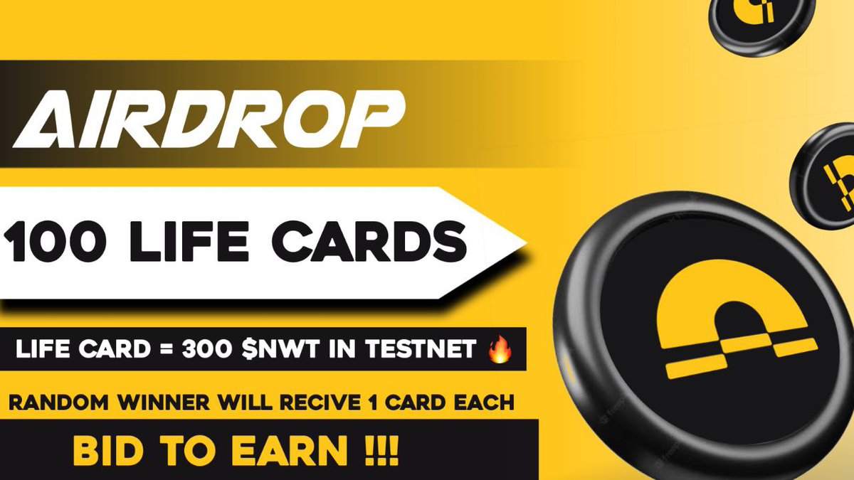 Toknex_xyz's tweet photo. 😉Giveaway Pool 100 Life Cards🔥
🎁 Life Card = 300 #NWT in testnet😱

▫️ Top 10 And 90 RANDOM USERS 

To enter To Enter ⤵️

▫️Follow @Metavers_space_ 
▫️Like Rt/Tag 5 Frnds
▫️Complete all task 👉 https://t.co/sTgRa9GlTN

3day⏳
#Giveaway  #Tokengiveway  #airdrop #airdroptoken https://t.co/fulc8ycZyx