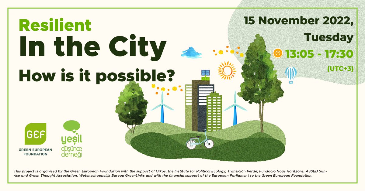 @GEF_Europe 'Resilience in the City, How is it possible?' to be held as part of the Cities as Places of Hope Project you are invited to the conference titled! Info & Registration: bit.ly/reg-uys22 @GEF_Europe