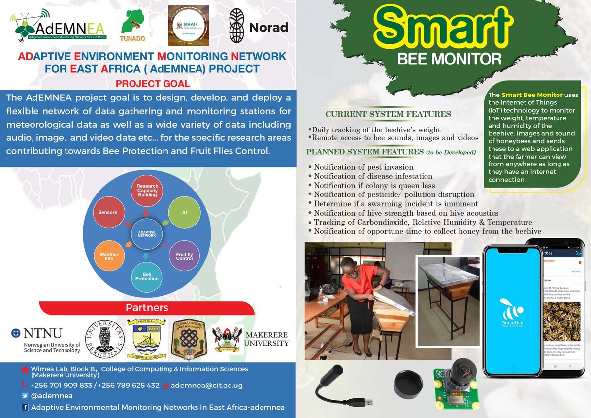ademnea's tweet photo. "The #SmartBeeMonitor will enable Large-Scale Apiculture while simplifying the supervision of the Hives at the Comfort of their (Farmers) Homes." @biryomumaisho84 - @TUNADO_Bees 
@amaraagathaK @NsabagwaMary @jsotim @OPlanks @SaviourLabu
@amooti23 
@noradno 
@NorwayUganda https://t.co/VMwiikXAPC