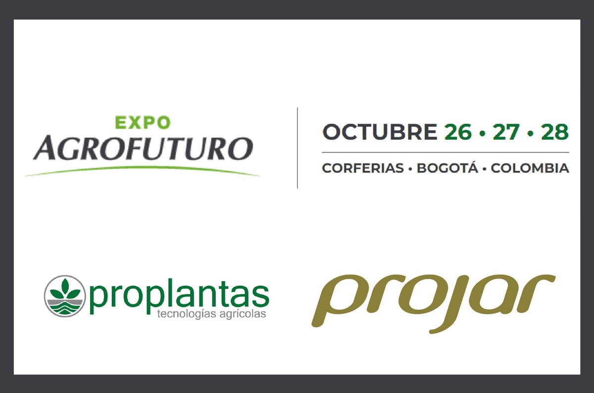 ProjarInt's tweet photo. Comienza nuestra participación en AGROFUTURO de la mano de Proplantas. Nos puedes encontrar en el nivel 2, dentro del Pabellón 6 | STAND 208.
Te esperamos en Corferia, Bogotá. ¡No te lo pierdas!
#projar #projarinternational #greentechnology #growing #agrofuturo #coirfibre https://t.co/lUm10pPNBl