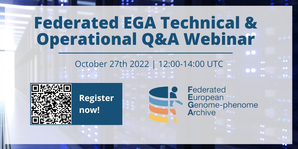 🚀 Join us tomorrow for the #FederatedEGA Webinar! Don't miss this opportunity to learn from the experts Still time to register 👉 bit.ly/3M4Fmv8