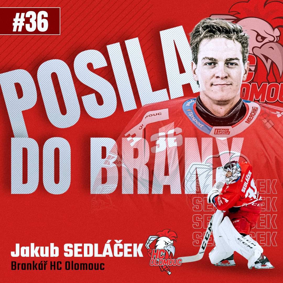 🤝 Z důvodu zranění Branislava Konráda klub podobně jako na začátku minulé sezóny přivádí posilu do brankoviště. Prozatím do konce listopadu s možností následného prodloužení kontraktu přichází do Olomouce Jakub SEDLÁČEK! 

hc-olomouc.cz/clanek.asp?id=…