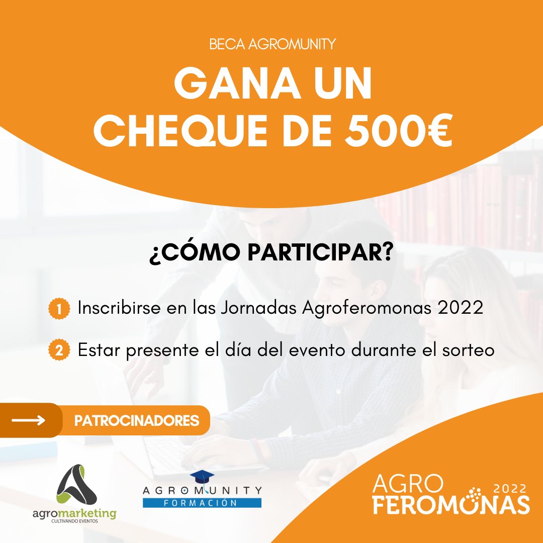 ¿Necesitas más motivos para venir a #Agroferomonas2022? 🤔

¡Traemos la beca <a href="/Agromunity/">Agromunity</a>! 😱

🎁 Gana 500€ + 1 Año de Suscripción Premium Agromunity

📲 ¡Inscríbete ya para participar! my.mtr.cool/xqbqebdbvg