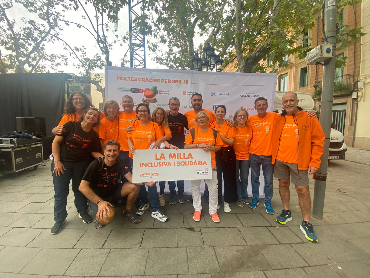 Gràcies a tots els patrocinadors que heu fet possible la 10a edició de la #CorremJunts! La vostra #solidaritat fa créixer la milla més inclusiva de Barcelona🧡💙 

Tots els beneficis es destinen íntegrament als projectes de la <a href="/fundacioaspasim/">ASPASIM</a>. Junts seguim creixent!