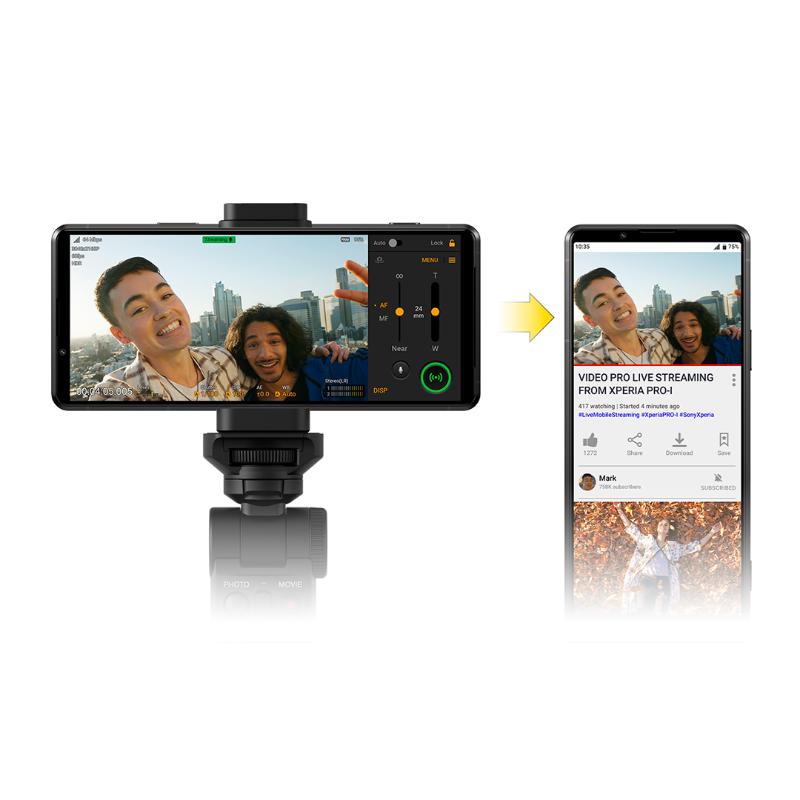 sonyxperia's tweet photo. Love to livestream? With the latest software update to Xperia PRO-I, you can livestream directly to video streaming services from Videography Pro.

#Sony #Xperia #SonyXperia #XperiaPROI #Videography #VideographyPRO